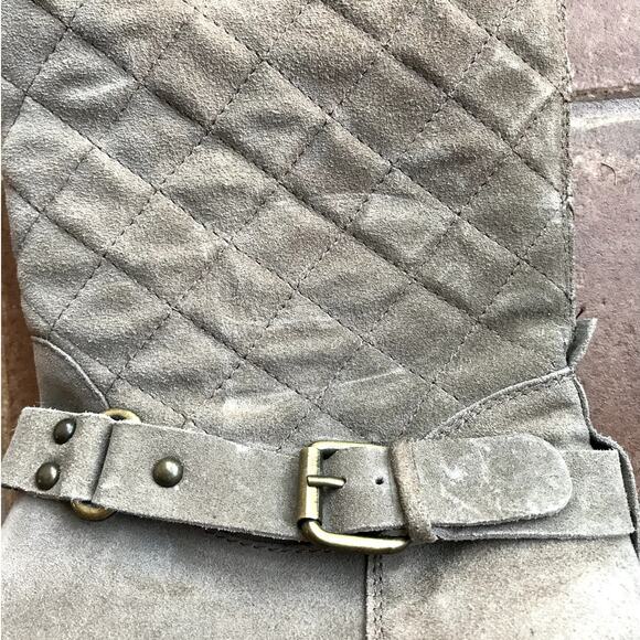 Aquatalia Quilted Suede Moto Style "Weather Proof" Boots size 9.5 - Picture 12 of 14